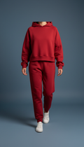 cropped hoodie rojo vibrante